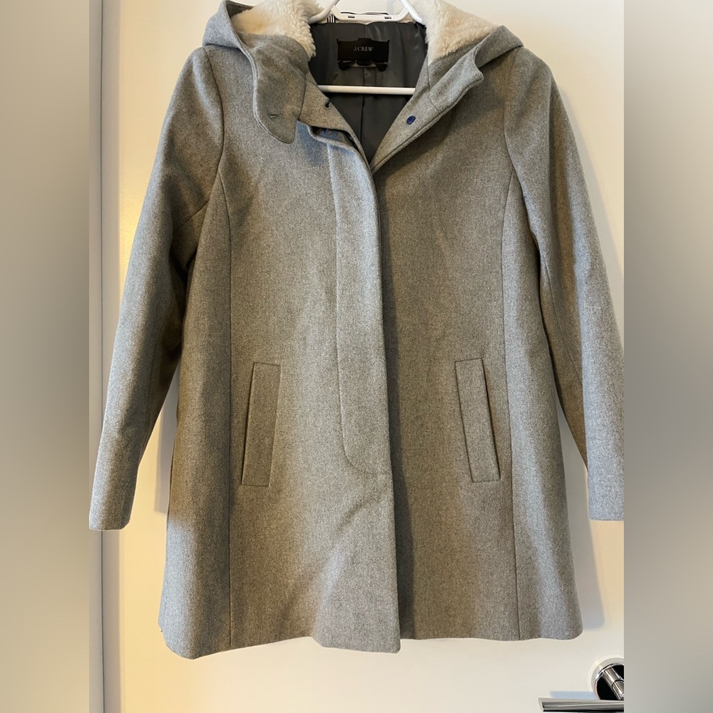 J. Crew Wool Hooded Coat